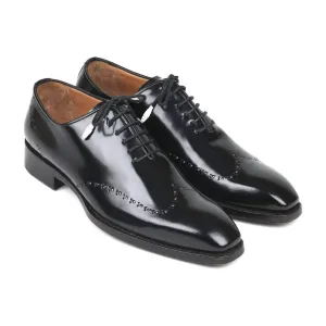 Paul Parkman Men's Black Polished Good-Year Welted Wing-Tip Oxfords 181BLK55 (PM6126)