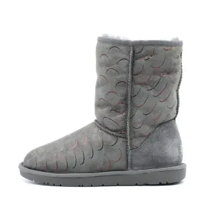 Peacock Medium Ugg Boot - Grey