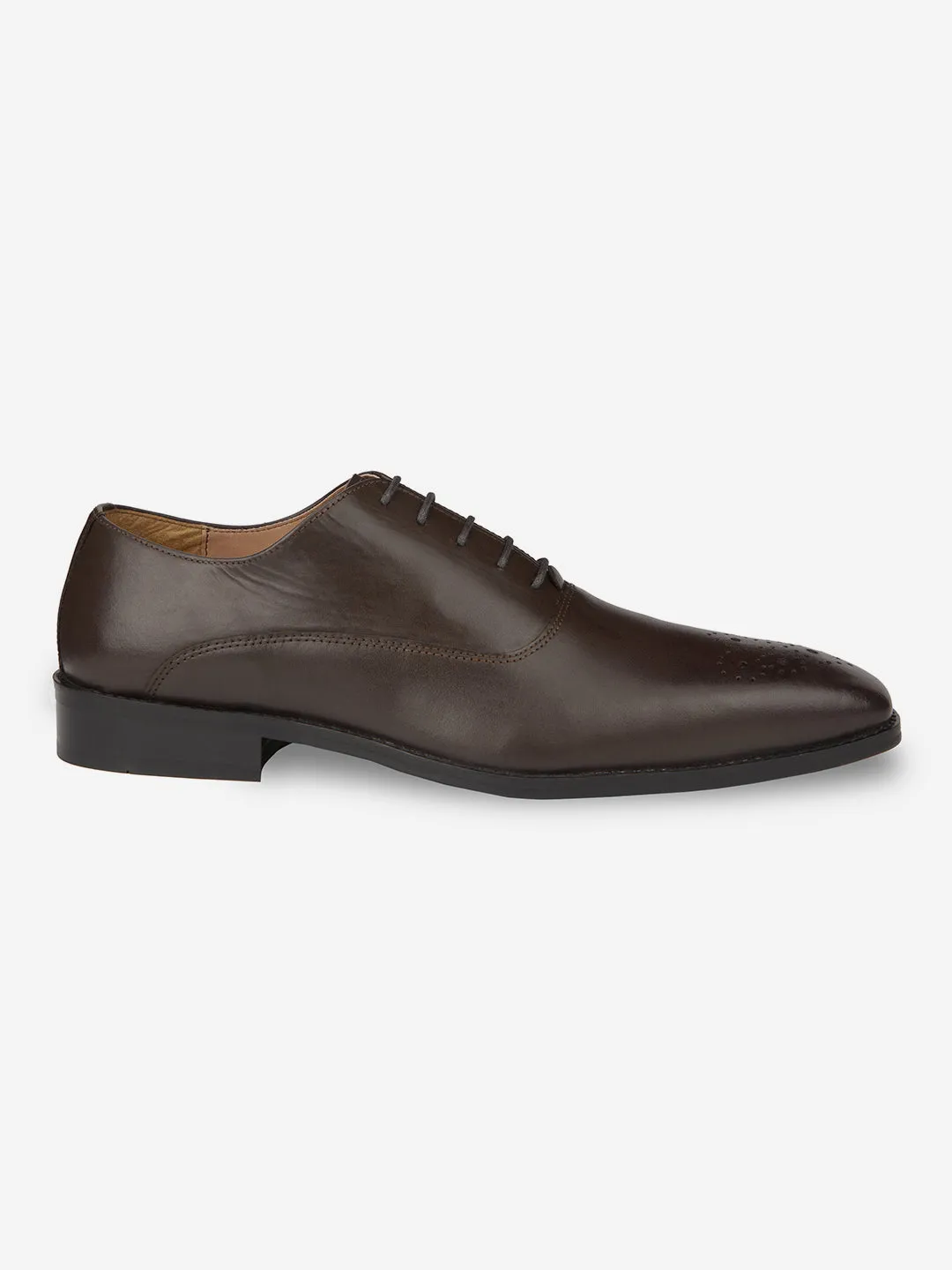 Perforated Genuine Leather Formal Oxfords