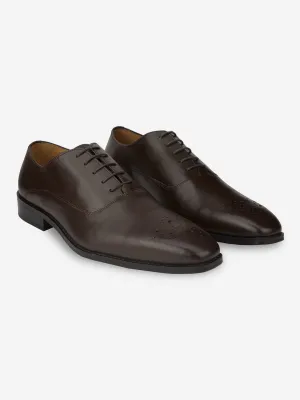 Perforated Genuine Leather Formal Oxfords