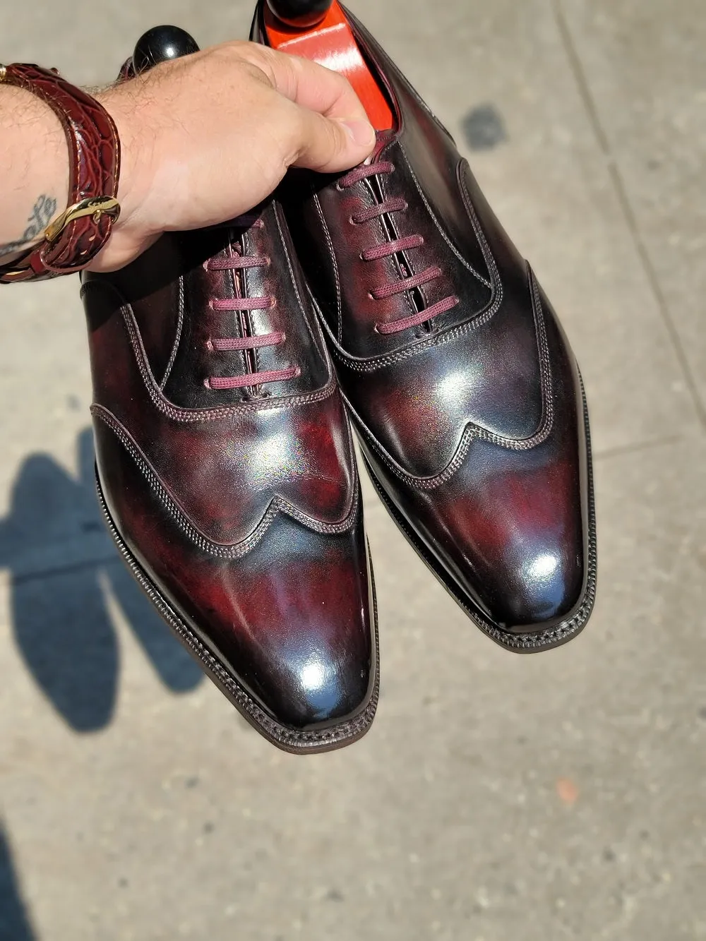 Pullman - MTO - Burgundy Calf - LPB Last - Single Leather Sole