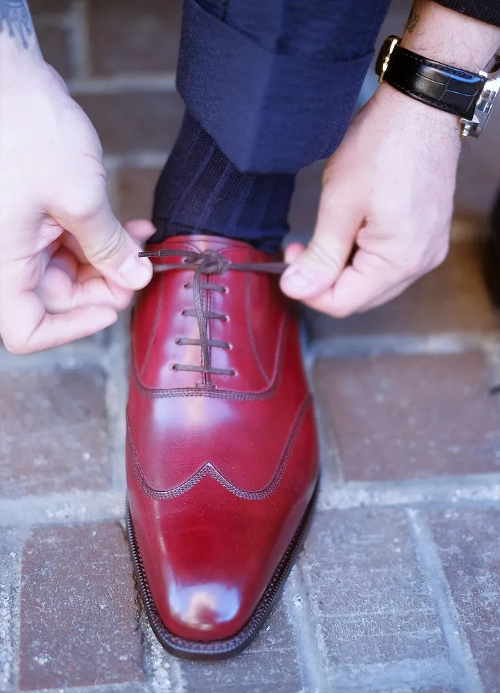 Pullman - MTO - Burgundy Calf - LPB Last - Single Leather Sole