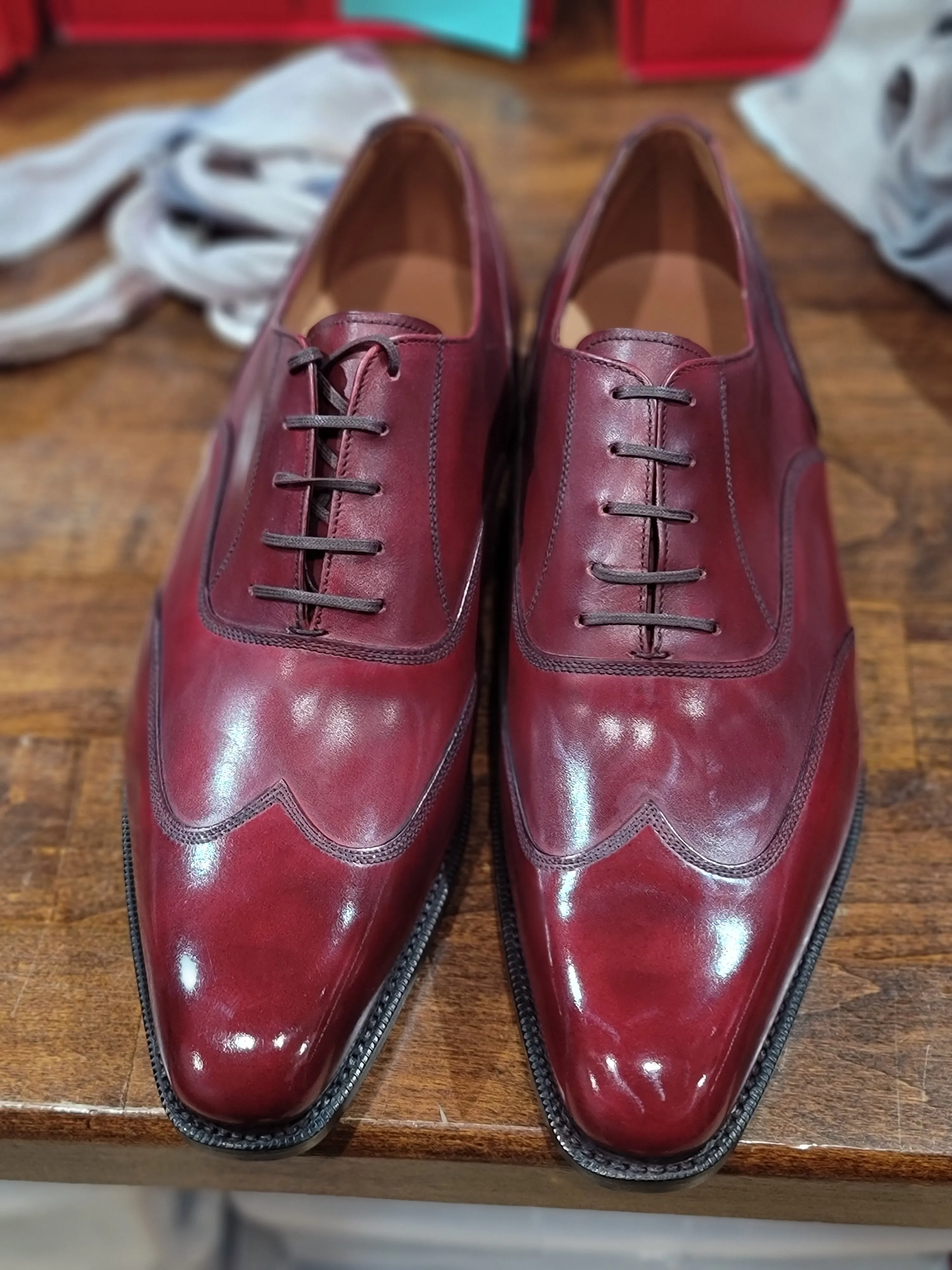 Pullman - MTO - Burgundy Calf - LPB Last - Single Leather Sole