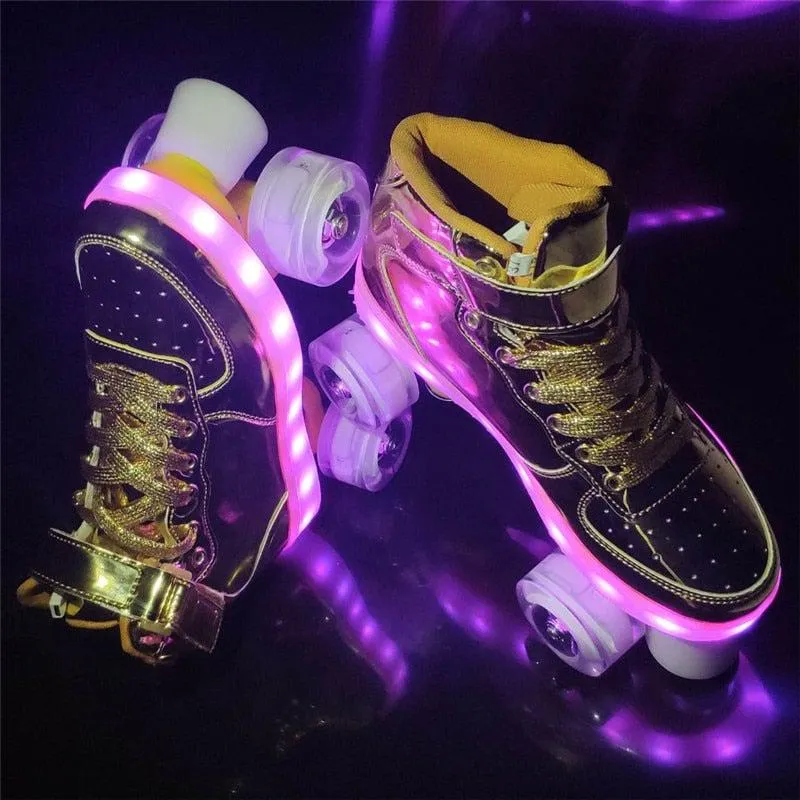 Roller Skates With Lights | Led Lights Roller Skates For Adults And Teens