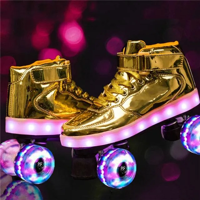 Roller Skates With Lights | Led Lights Roller Skates For Adults And Teens