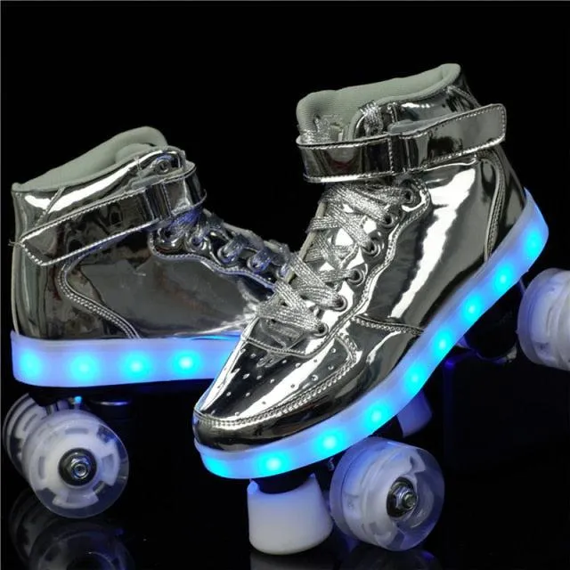 Roller Skates With Lights | Led Lights Roller Skates For Adults And Teens