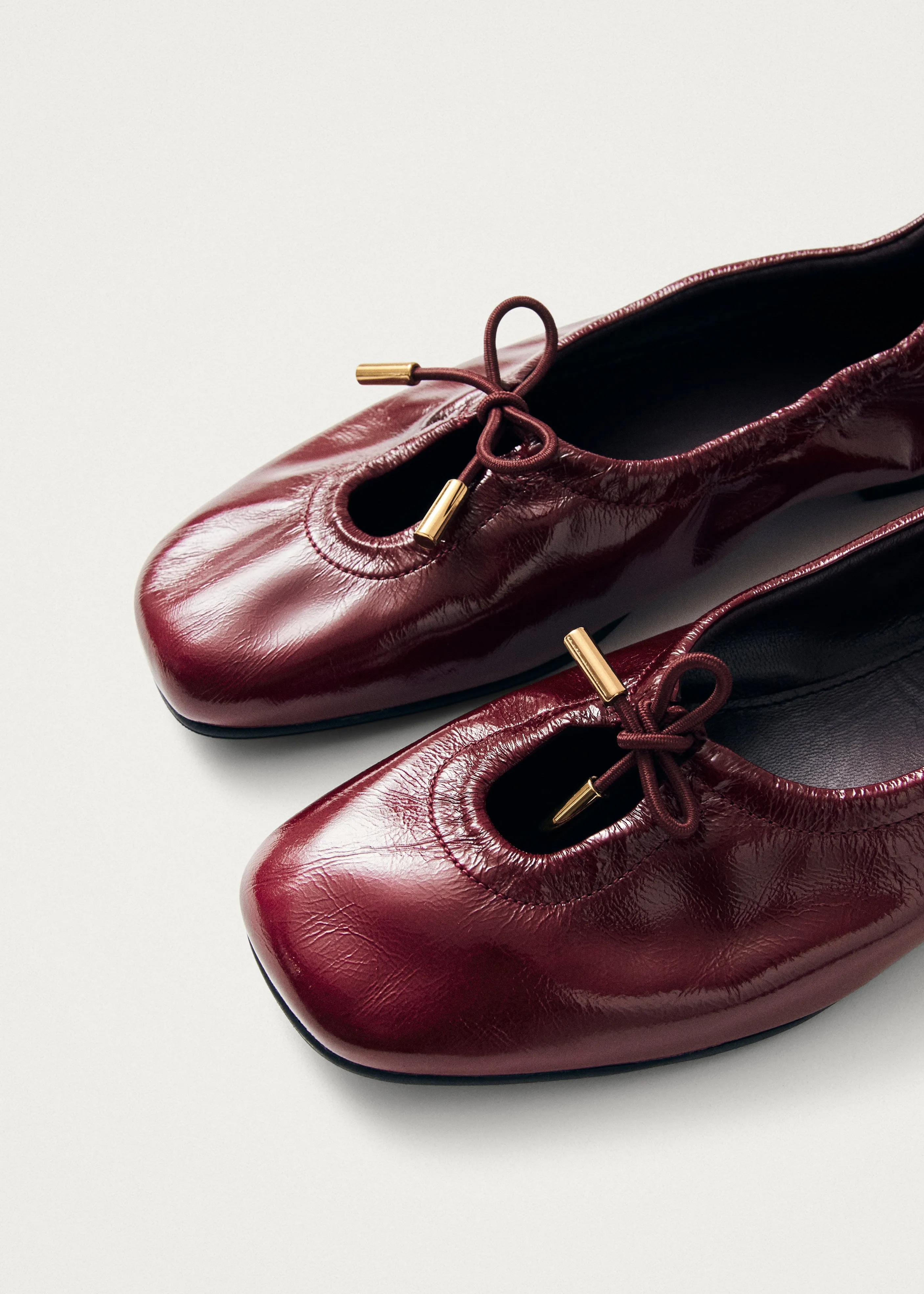 Rosalind Onix Burgundy Leather Ballet Flats