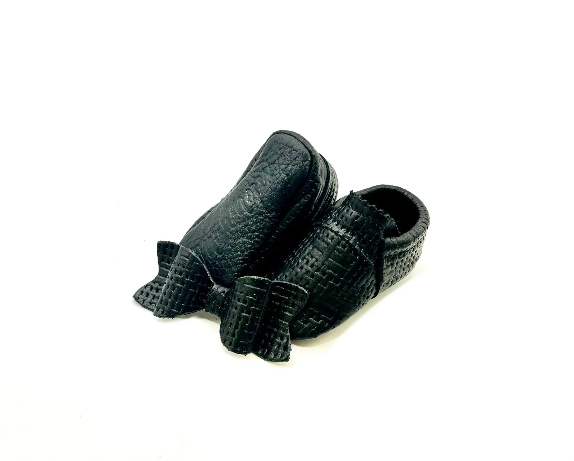 Sable Black - Raffia Moccs