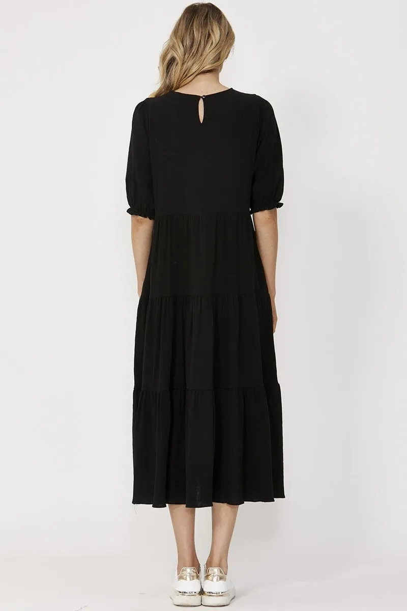 Sass - Lana Midi Dress - Black