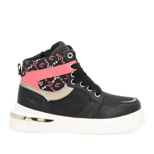 Scarpe Junior LIU JO linea Hope 39 Sneakers Mid in Nylon e Pelle Nero