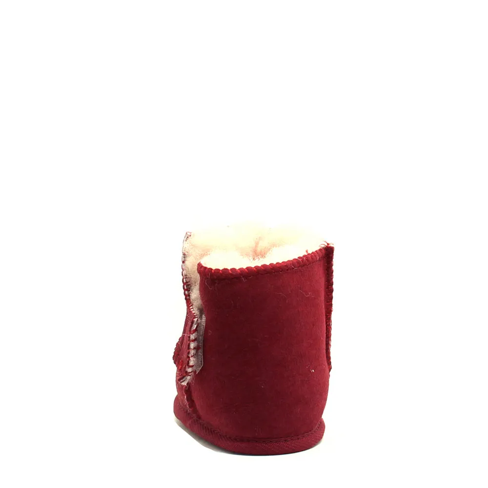 Sheepskin Baby boots--Burgundy