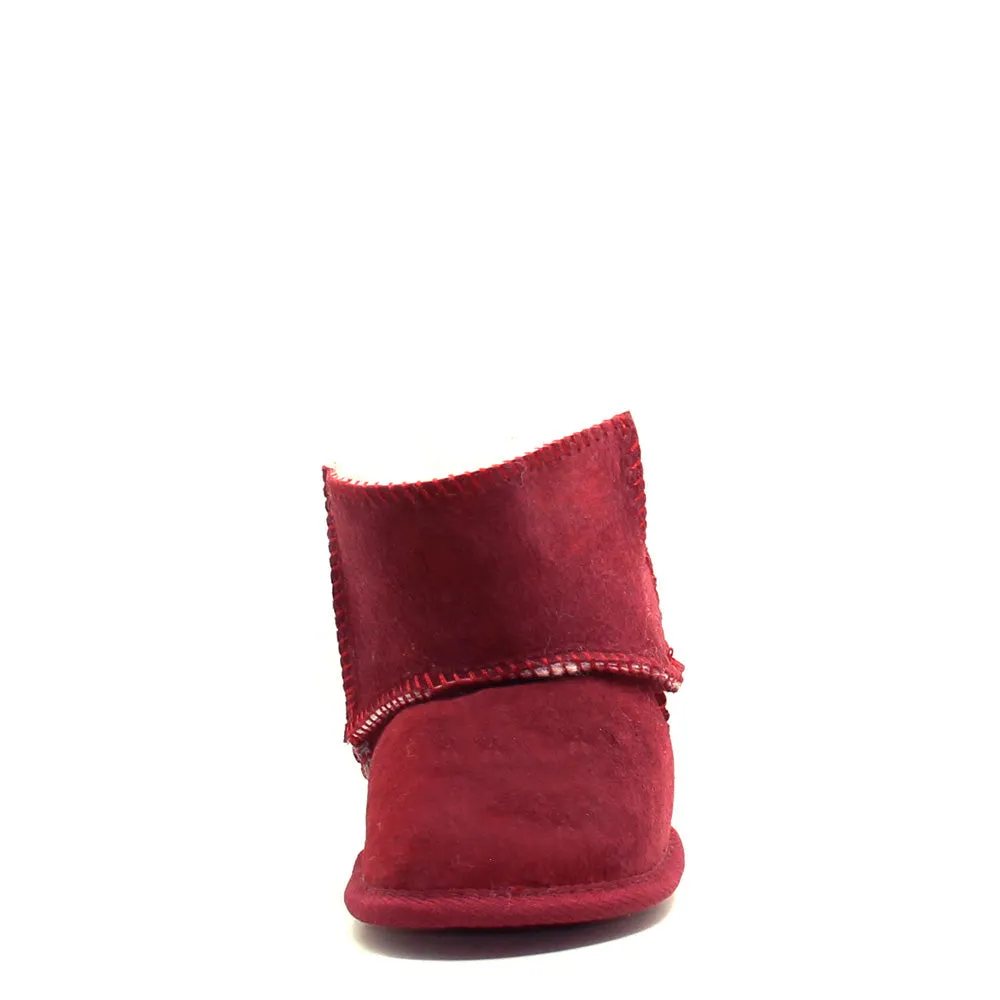 Sheepskin Baby boots--Burgundy