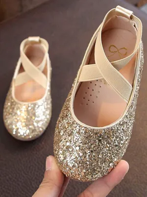 Sparkly Glitter Ballet Flats By Liv and Mia