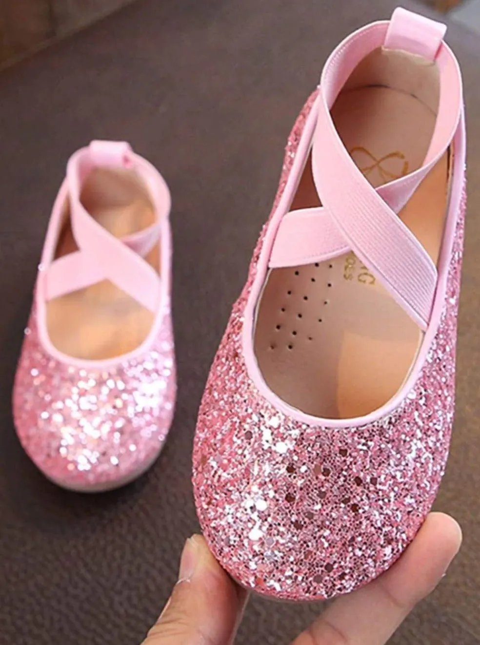 Sparkly Glitter Ballet Flats By Liv and Mia