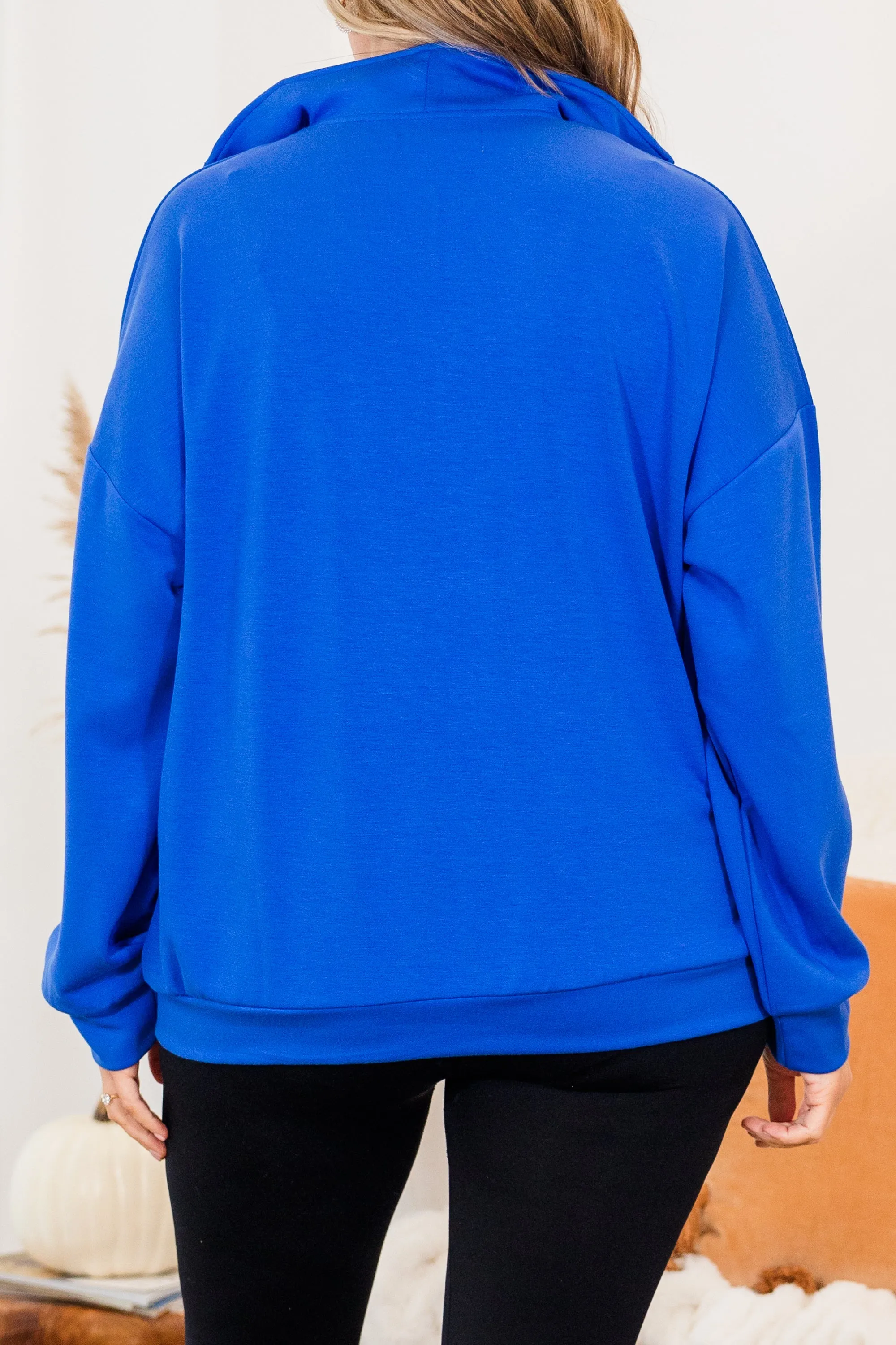 Sporty Chic Pullover, Blue