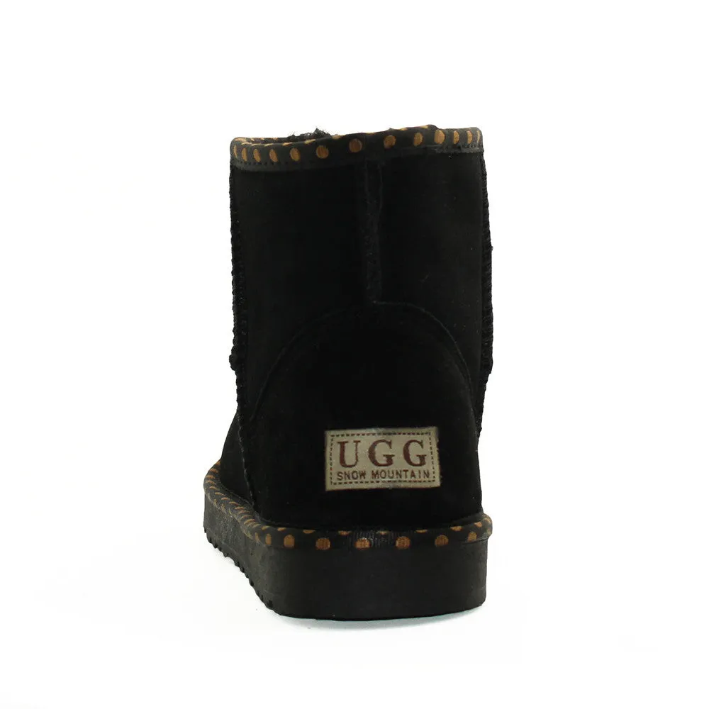 Spotted Ankle Ugg Boot - Black