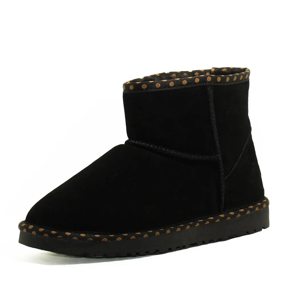 Spotted Ankle Ugg Boot - Black