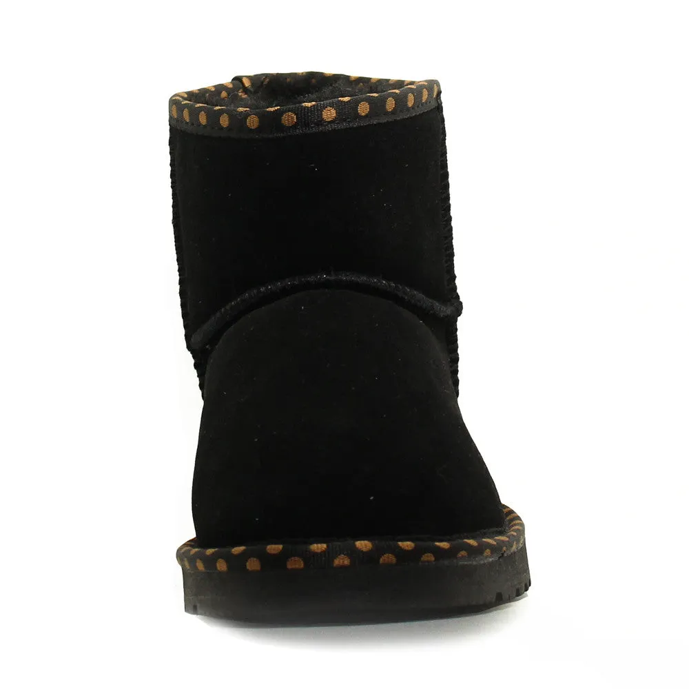 Spotted Ankle Ugg Boot - Black