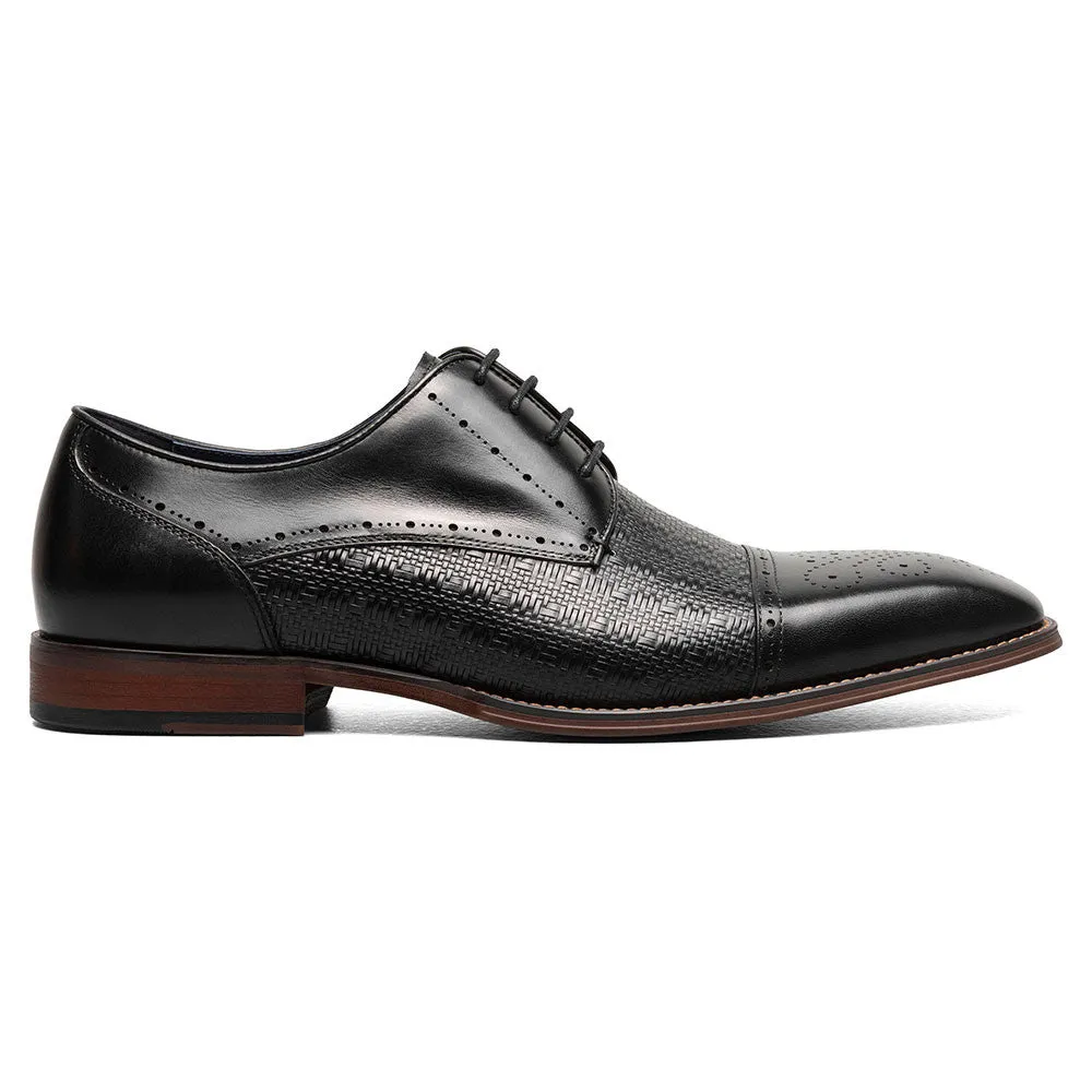 Stacy Adams Black Men’s Silsbury Cap Toe Lace-Up Shoes