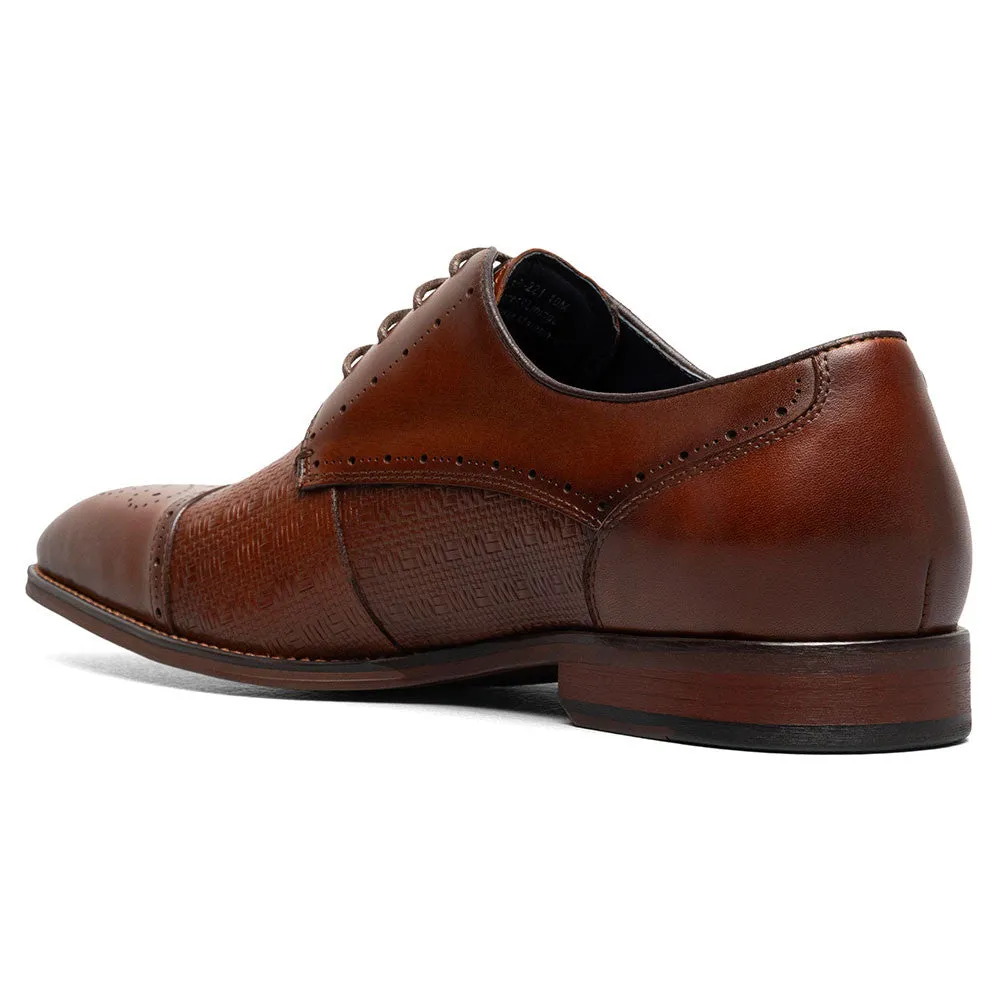 Stacy Adams Silsbury Cognac Men’s Cap Toe Lace-Up Shoes