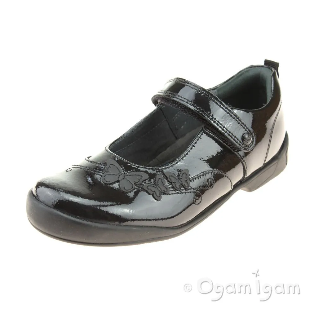 Start-rite Pump Girls Black Patent School Shoe