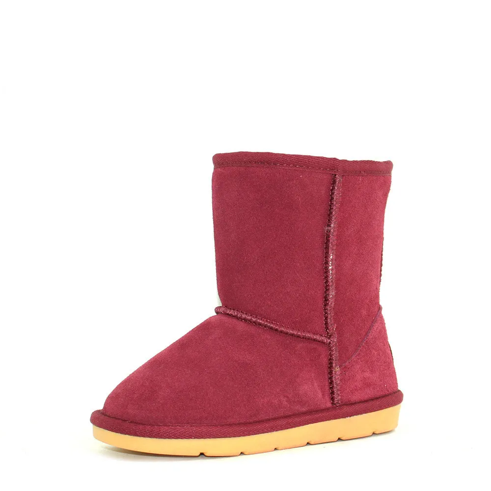 Stax Side Zip Kids Boot - Cherry