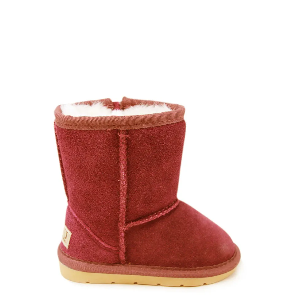 Stax Side Zip Kids Boot - Cherry