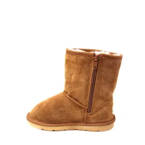 Stax Side Zip Kids Boot - Chestnut