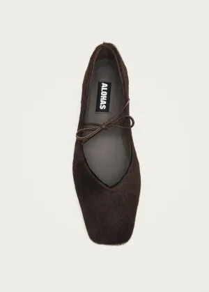 Sway Soft Brown Leather Ballet Flats