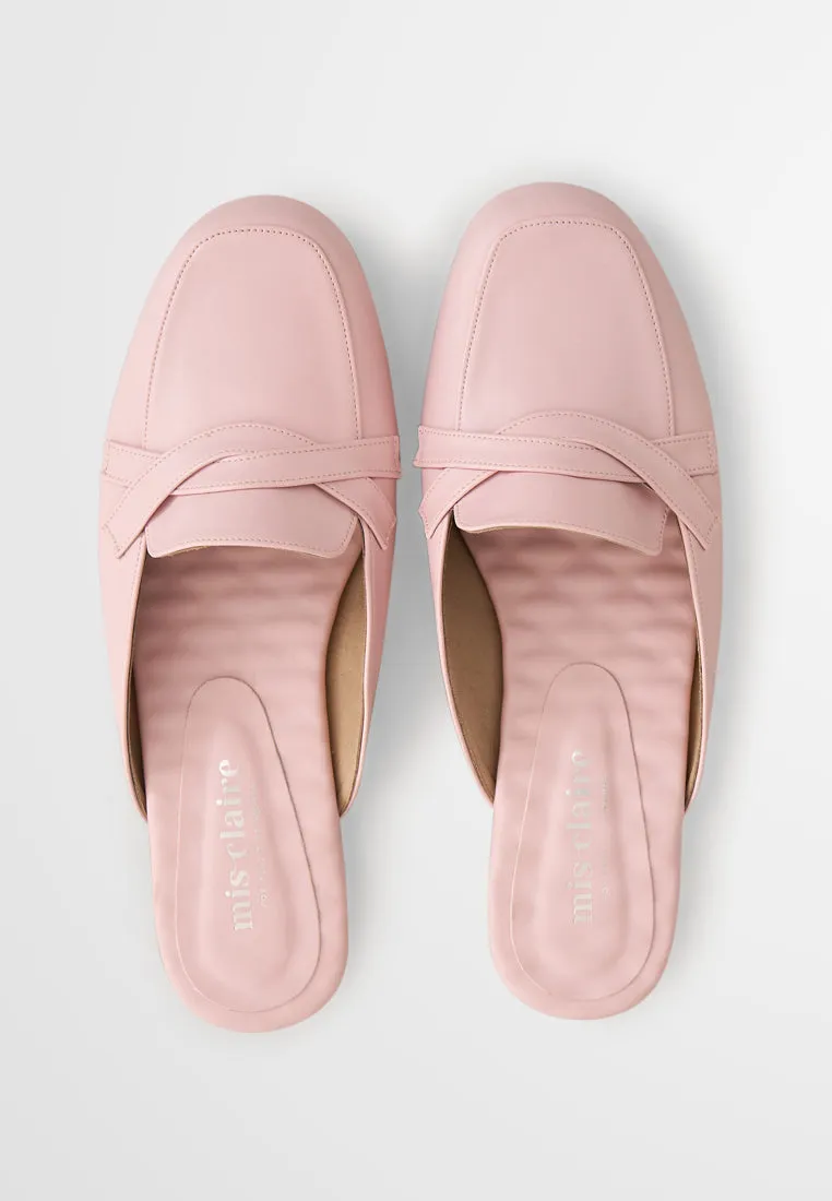 Sylvia Cute Slip On Loafers - Light Pink