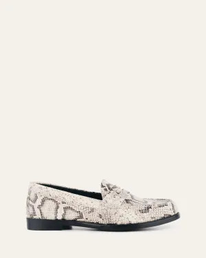 TAIT LOAFERS NATURAL SNAKE PRINT LEATHER