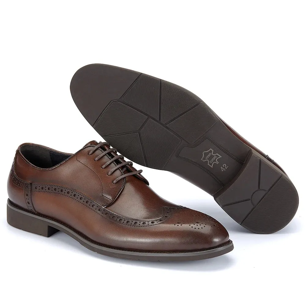 Trend4us Men's Genuine Leather Brogue Oxfords