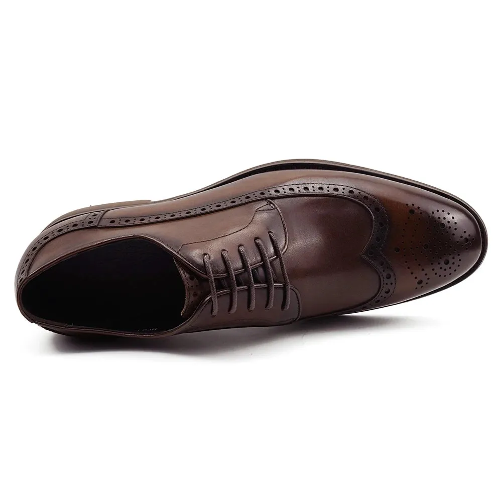 Trend4us Men's Genuine Leather Brogue Oxfords