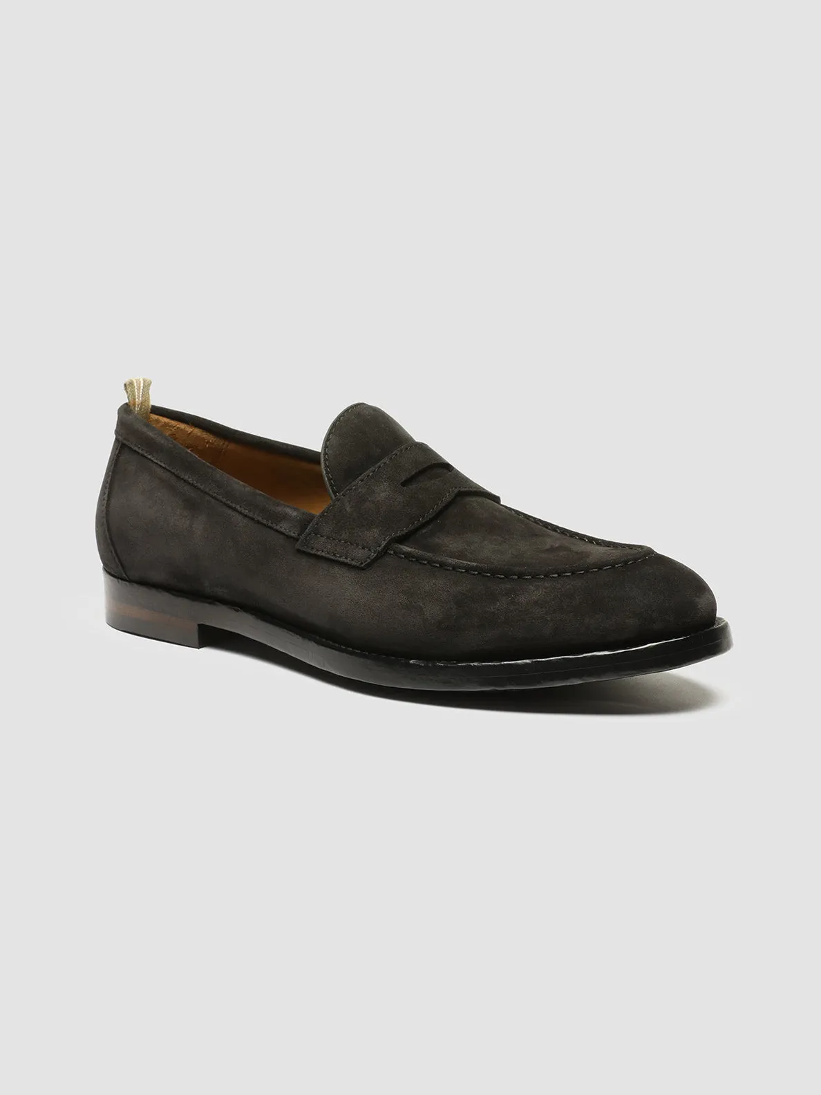 TULANE 002 - Black Suede Penny Loafers