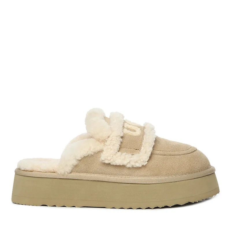 UGG Trisha Fluffy Platform Scuff