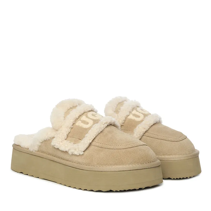 UGG Trisha Fluffy Platform Scuff