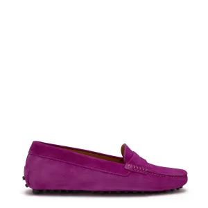 Vendôme Marie fuchsia suede moccasins