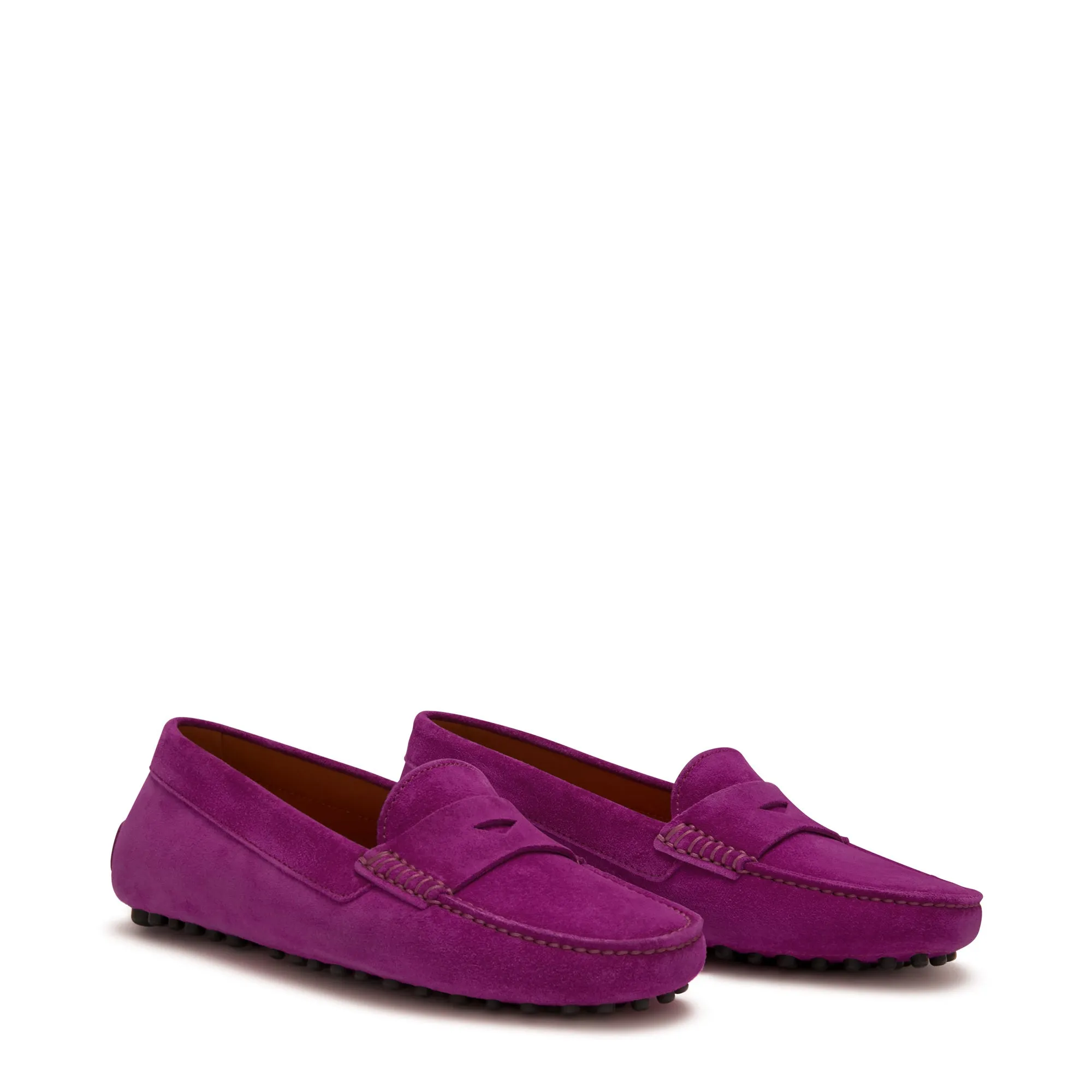 Vendôme Marie fuchsia suede moccasins