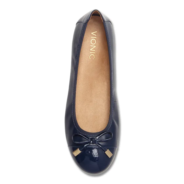 Womens Vionic Minna Ballet Flat Navy