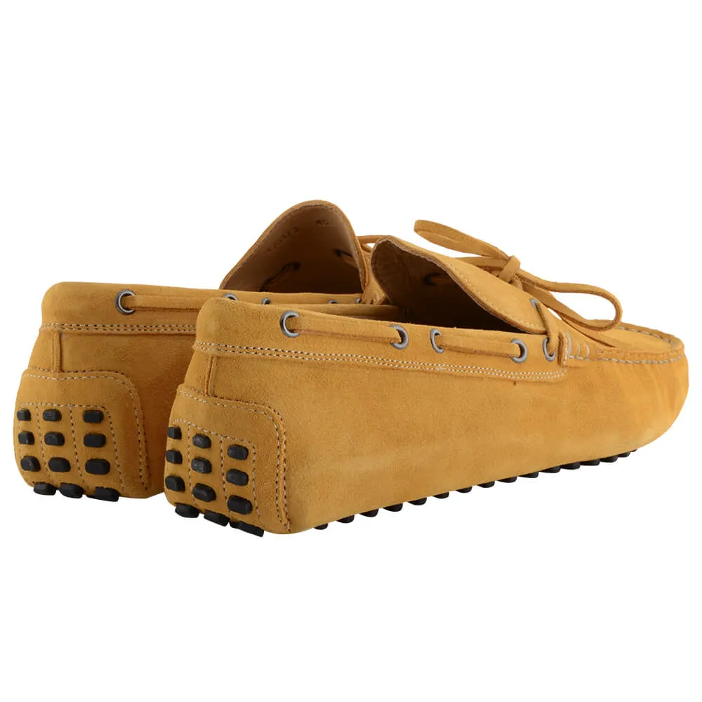 Yellow Suede Moccasins