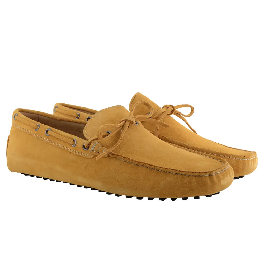 Yellow Suede Moccasins